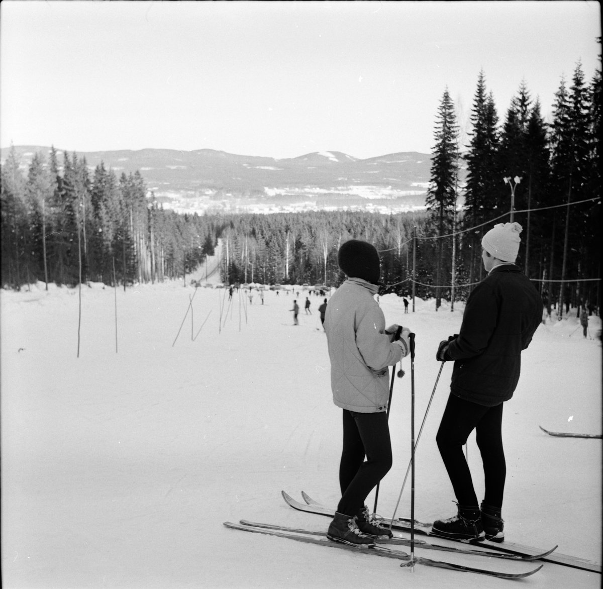 Arbrå,
Bilder från slalombacken,
Februari 1968