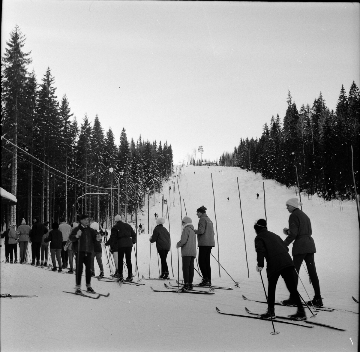 Arbrå,
Bilder från slalombacken,
Februari 1968