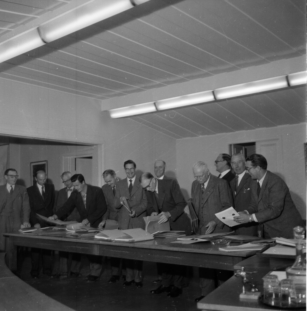 Sammanräkning av rösterna i stadsfullmäktigevalet.
28/9 1958