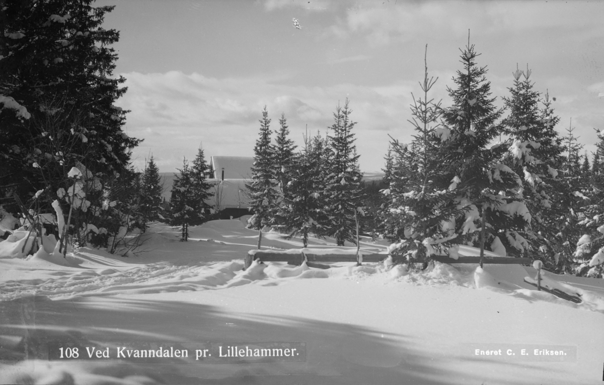Vinter i Kvanndalen ved Lillehammer.