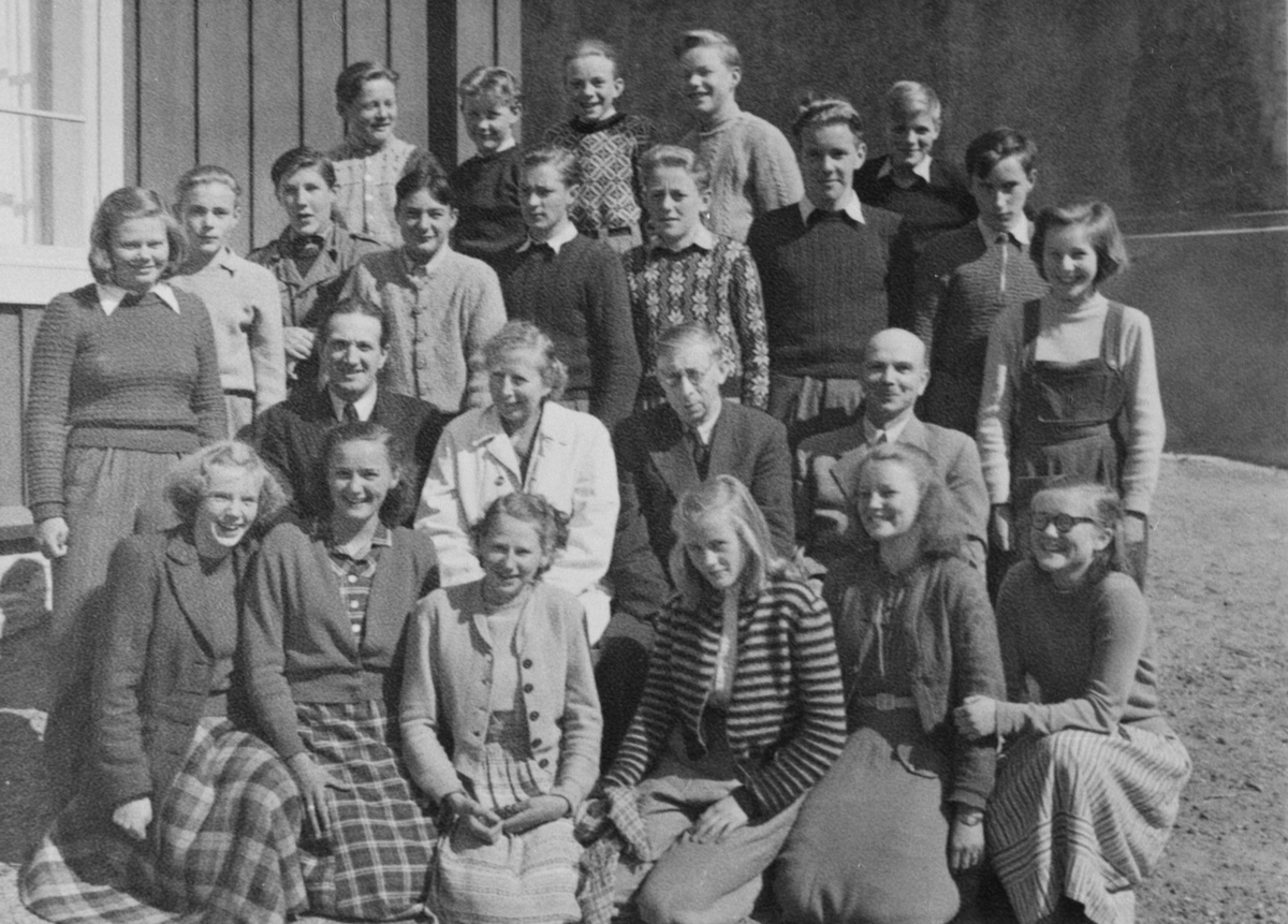 Elever ved Røros realskole, ca. 1952-53