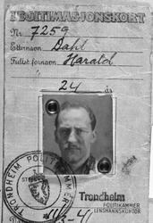 Legitimasjonskort "Harald Dahl"