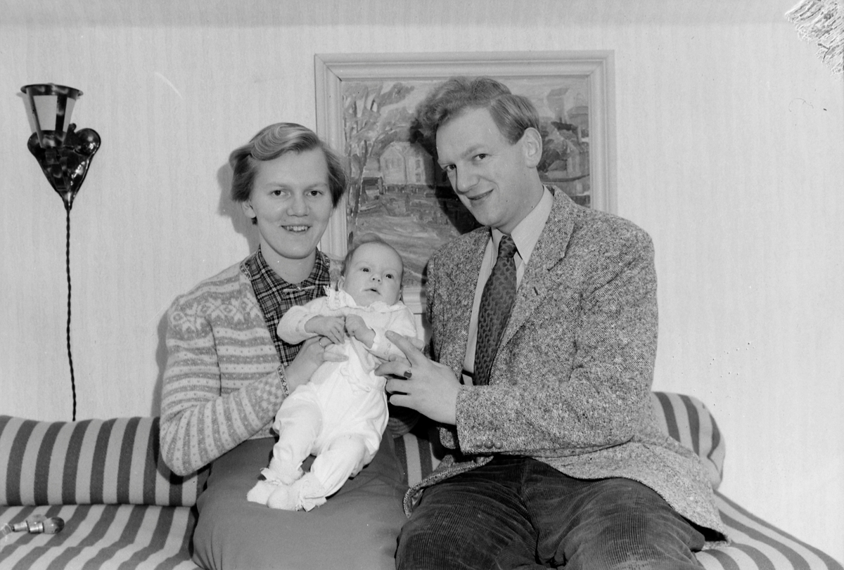 Henry Strand med kone og barn