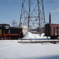 Lokomotiv ved Eidanger Salpeterfabriker.