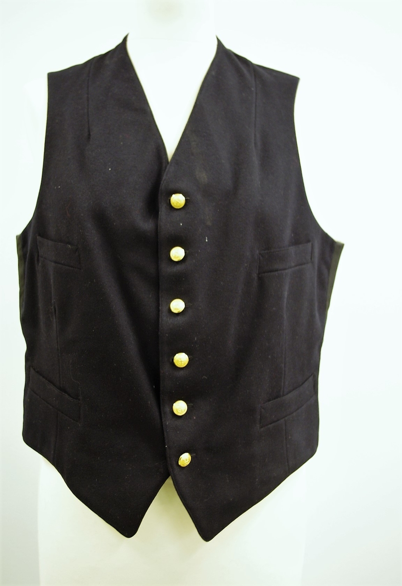 uniform: jakke og vest. Løytnant