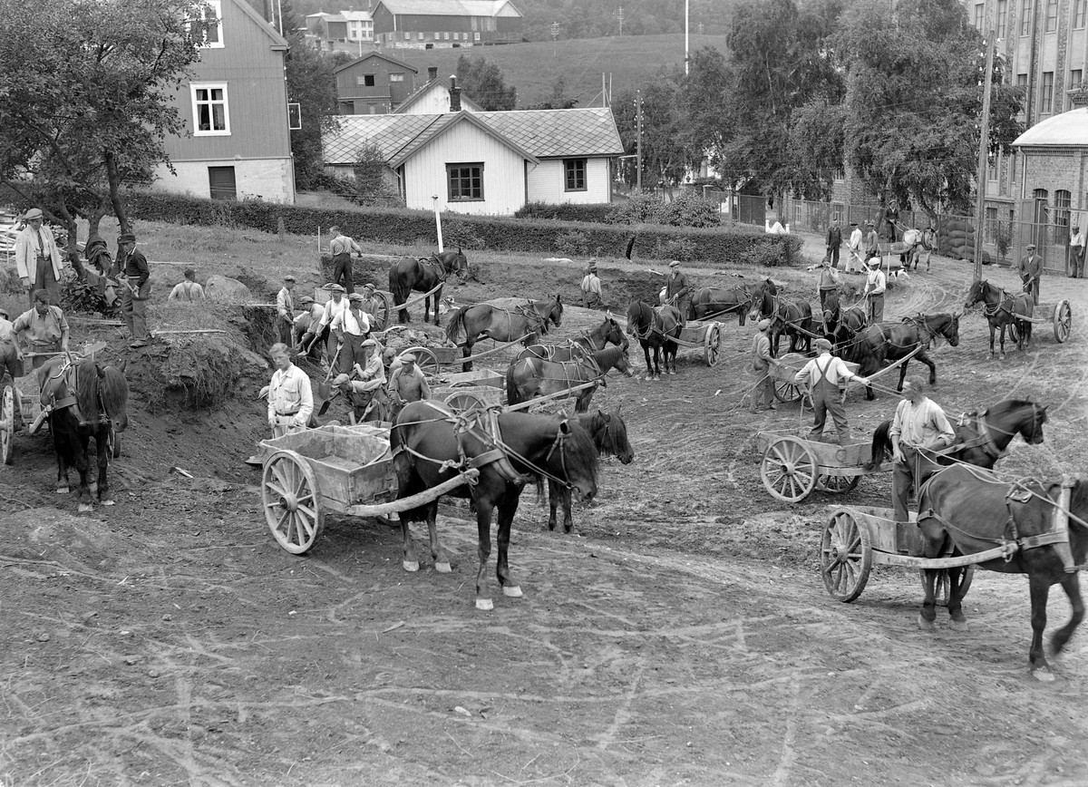 I. C. Piene & Søn i Buvika. Oppstart bygging av kornsilo