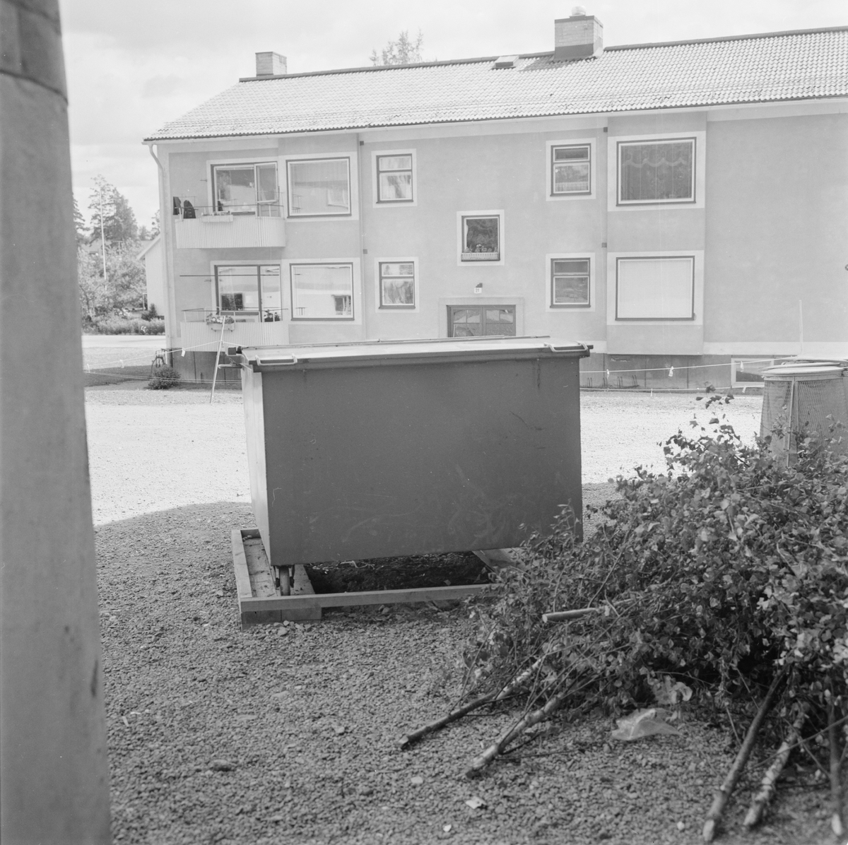 Containerbesvär i Söderfors, Söderfors socken, Uppland, juni 1979