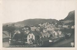 Namsos sett fra Bjørum/Overhallsveien. Postkort