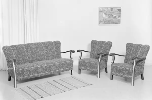 Salong. Sofa og lenestolar.