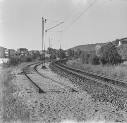 Sporet til Kongsberg gamle stasjon. Kongsberg fikk ny stasjo