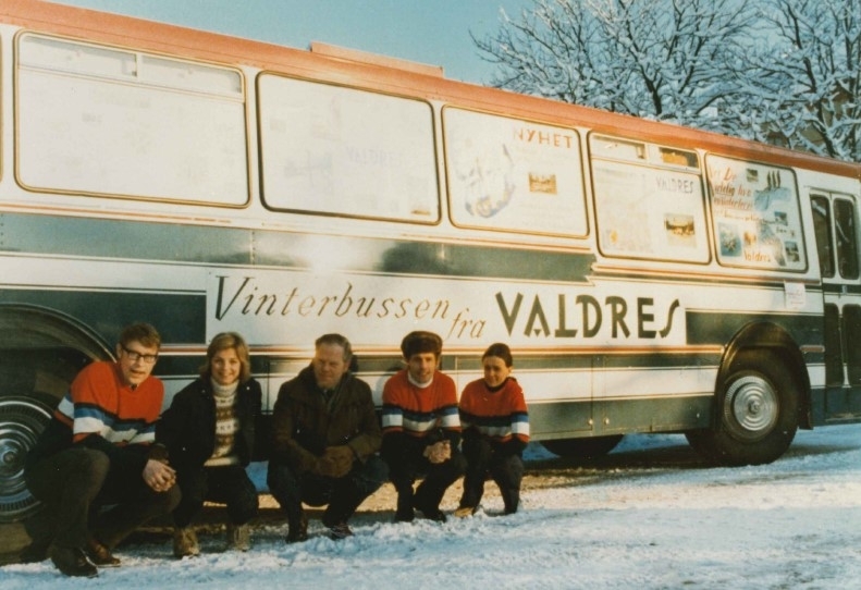 Bussen vi brukte som et ambulerende turistkontor der Valdres skulle promoveres.