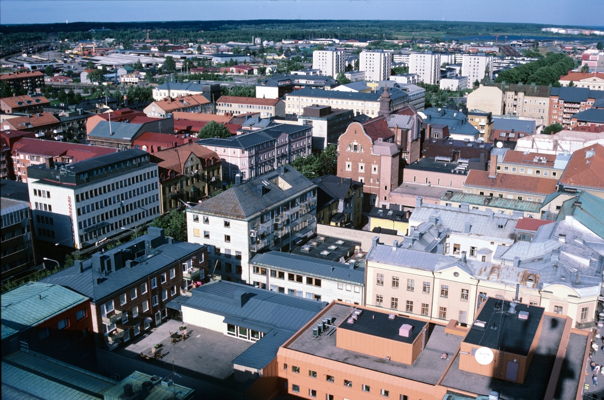 Stadsvy, mot östra stadsdelen i Gävle. Från Helige Trefaldighet kyrktorn.