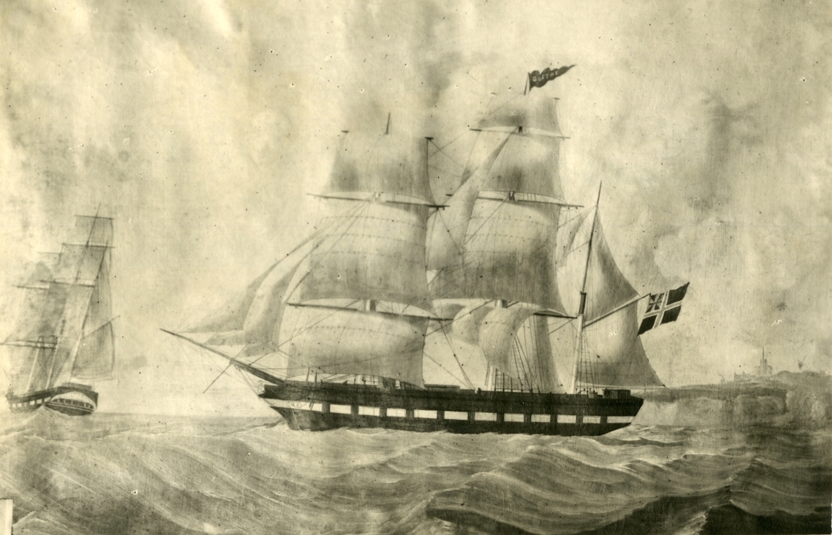 Bark 'Gøthe' (ex 'Goethe')(b.1844, Bremen, Tyskland) - Norsk Maritimt ...