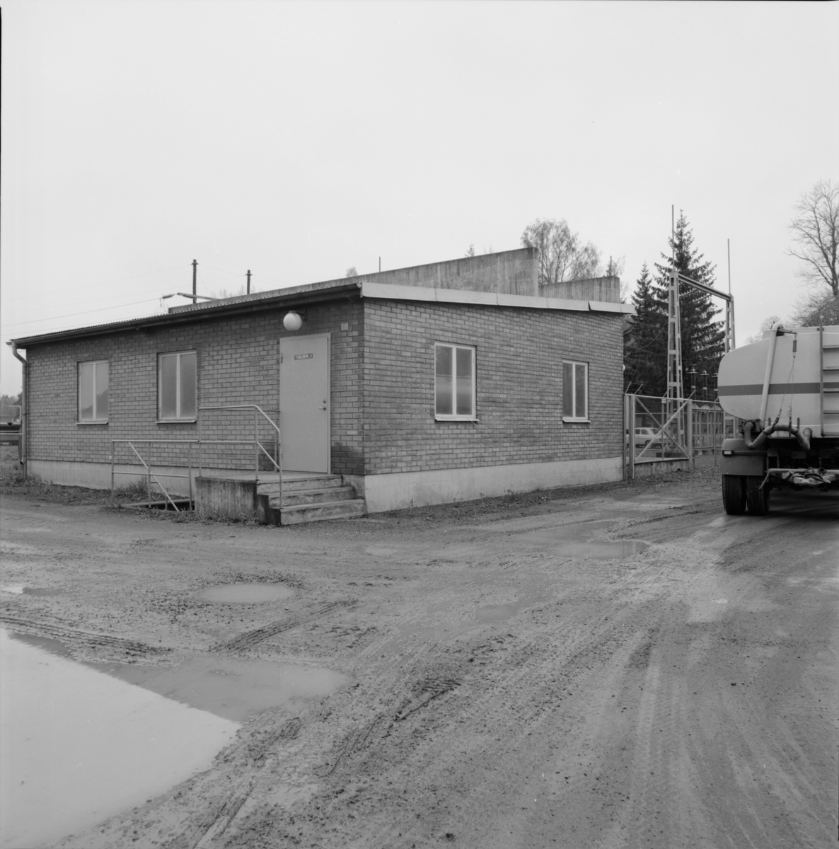 Transformatorbyggnad, Dannemora Gruvor AB, Dannemora, Uppland maj 1991