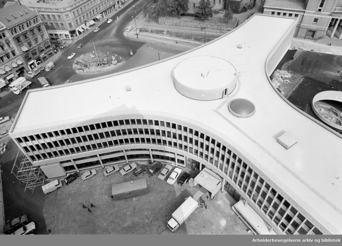 Regjeringsbygningen. Y-blokken. Augusti 1969