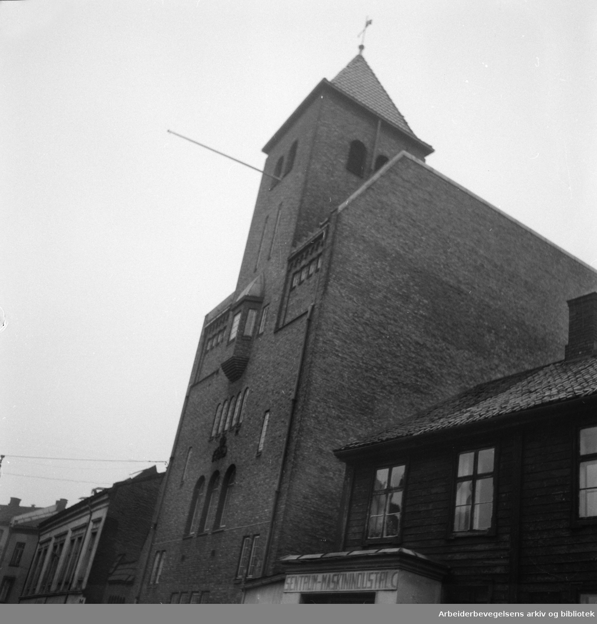 Pipervika Kirke. Februar 1955
