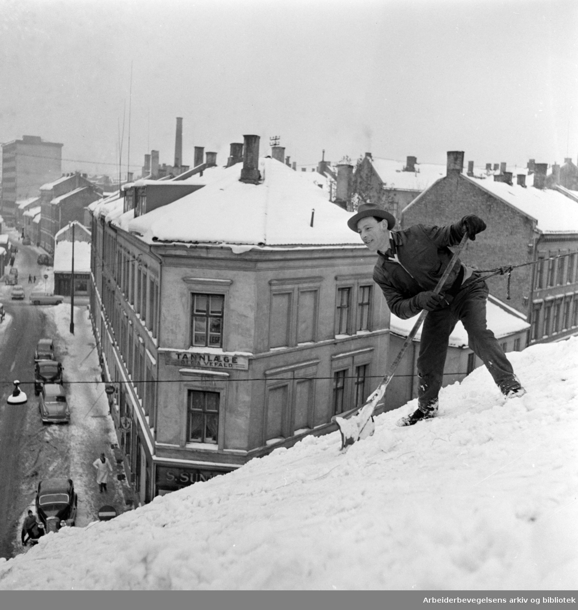Norbygata. Januar 1958