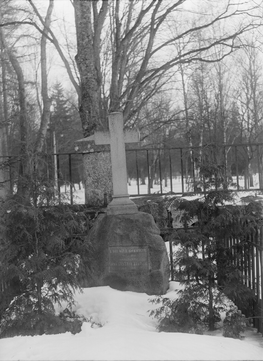 Carl Wilhelm Böttigers grav, Uppsala gamla kyrkogård, Uppsala före 1914