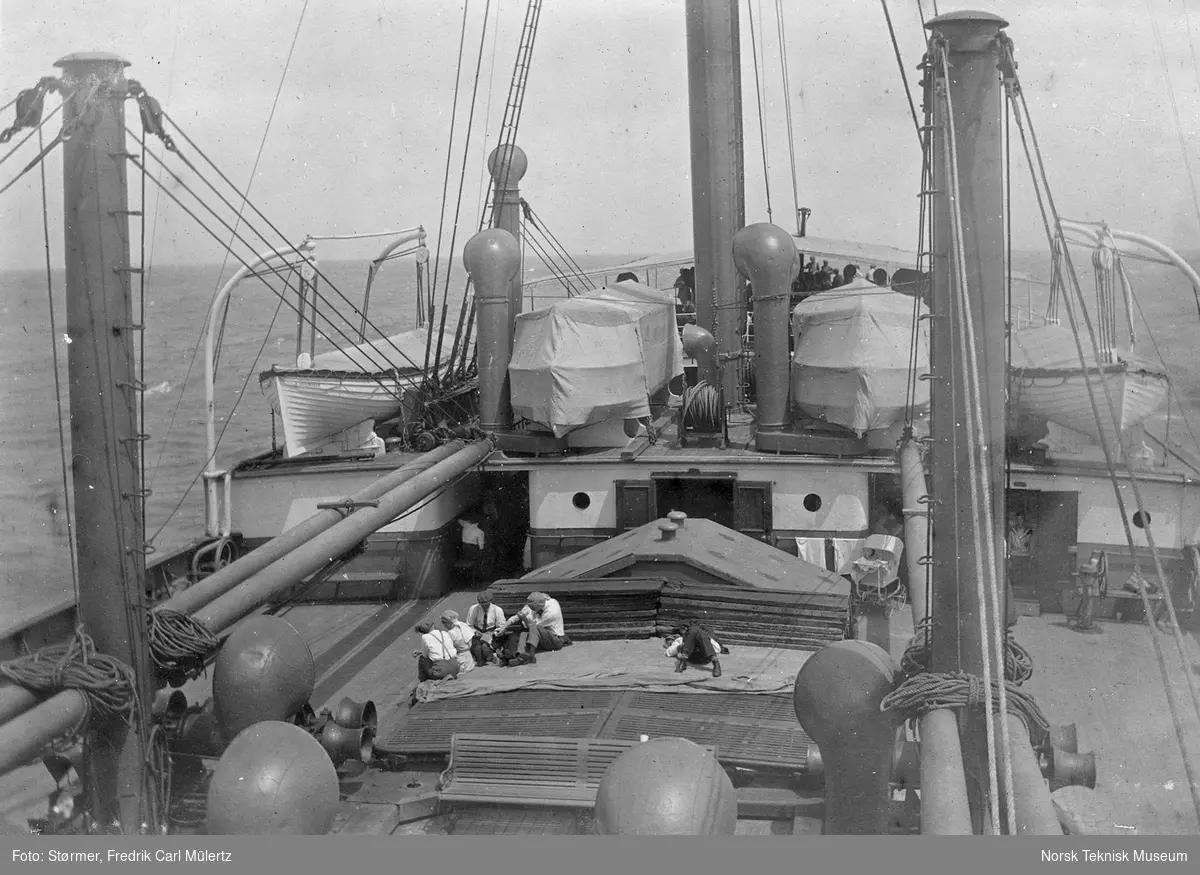 Fra båtreisen mellom New York og Oslo, 1915