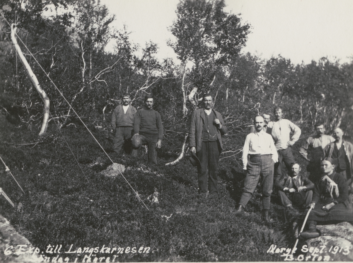 Expedition till Langskarnesen, Norge, 1913.