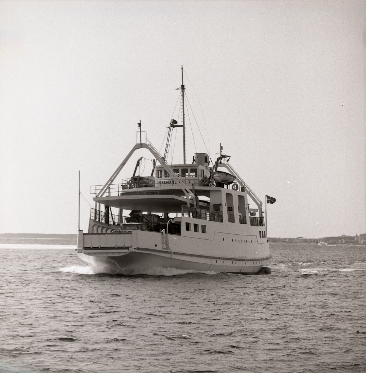 Färja i Kalmarsund, våren 1971.