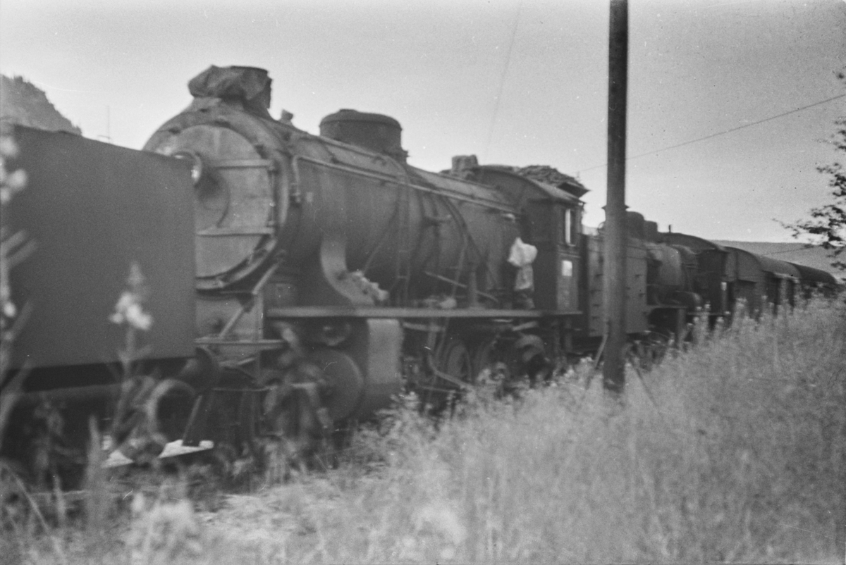 Utrangert damplokomotiv type 39a nr. 167 på Ål stasjon.