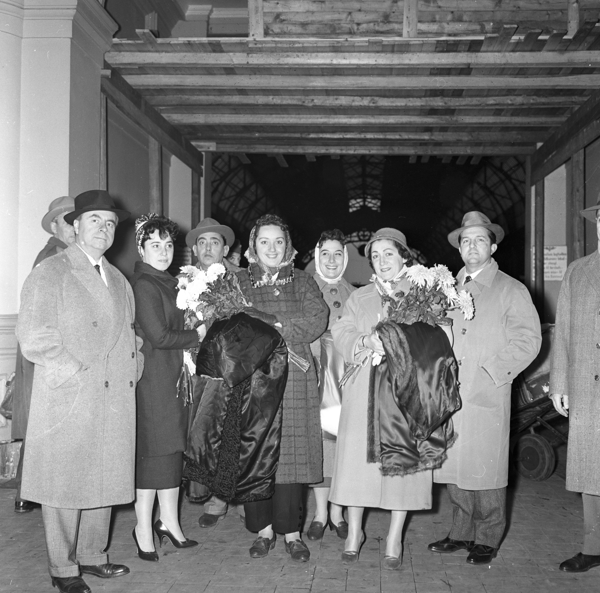Ant. italienske operasangere i Oslo. Fotografert 1958.