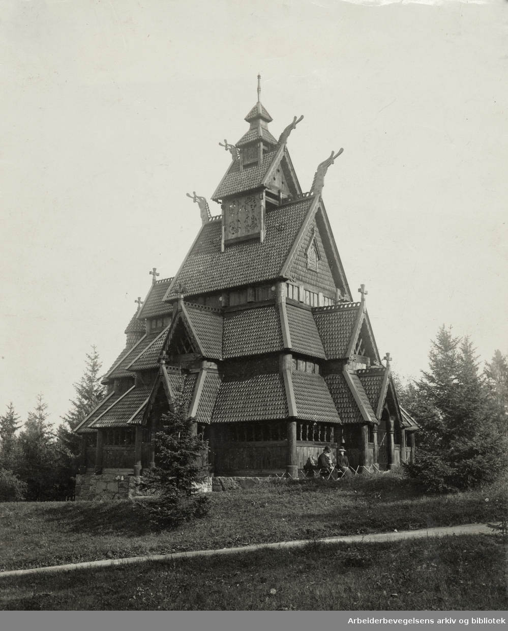Bygdøy Folkemuseum. Gol stavkirke ble gjenreist ved museet i 1880-årene. Tid ukjent