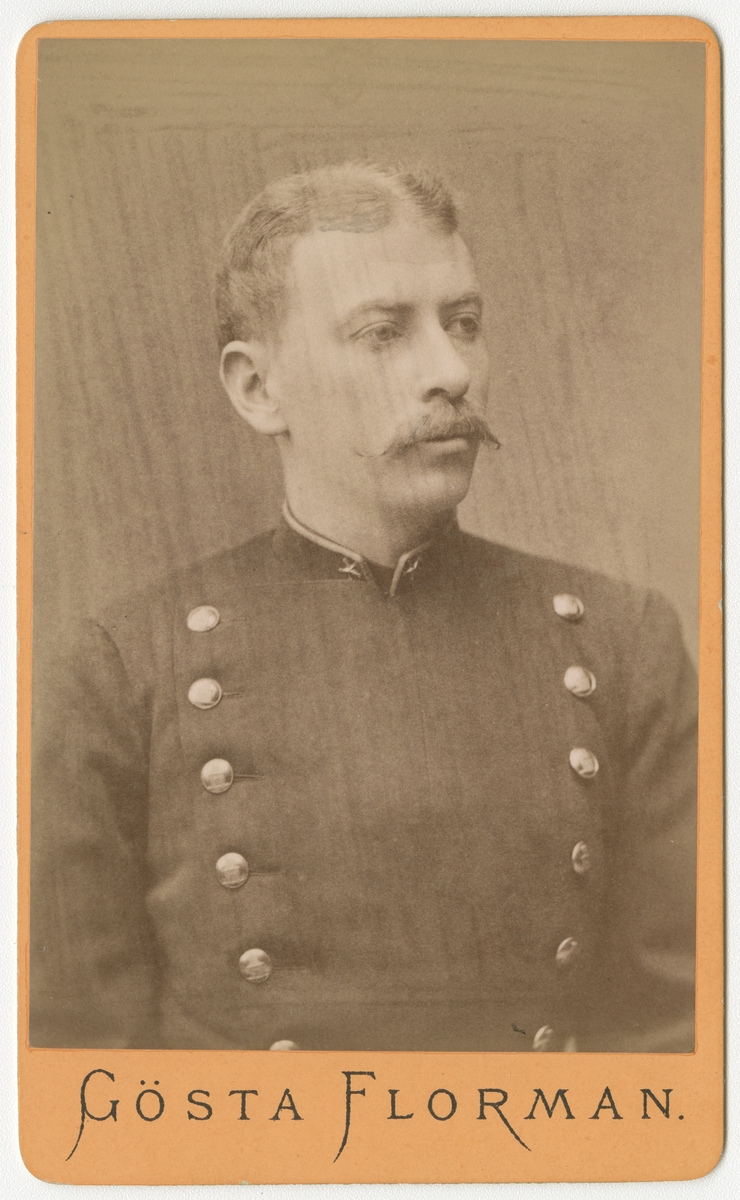 Porträtt av Emil Georg Wockatz, underlöjtnant vid Bohusläns regemente I 17.