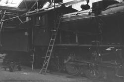 Damplokomotiv type 24a nr. 147 i Gamlestallen i Lodalen i Os