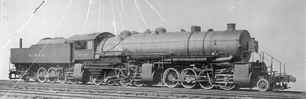 Erie Railroad, ERIE lok 2603 "Matt H Shay". Ett triplexlok byggt av Baldwin Locomotive Works 1914.