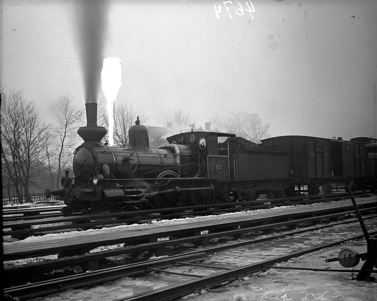 Ånglok för blandade tåg. SJ Da2 nr 347 (1890-1922), SJ Da (1886-1890). Tillverkarnummer: MV 82.