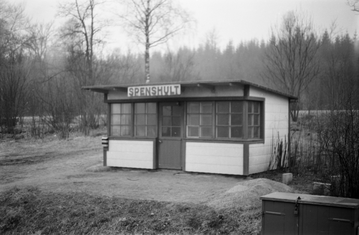 Spenshult hållplats. Fram till ungefär 1910 benämndes platsen Nissaström.