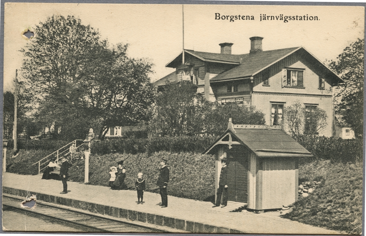 Borgstena järnvägsstation.