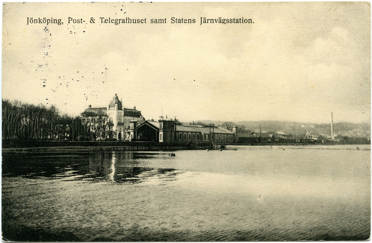 Järnvägsstationen, Post- och Telegrafhuset i Jönköping.