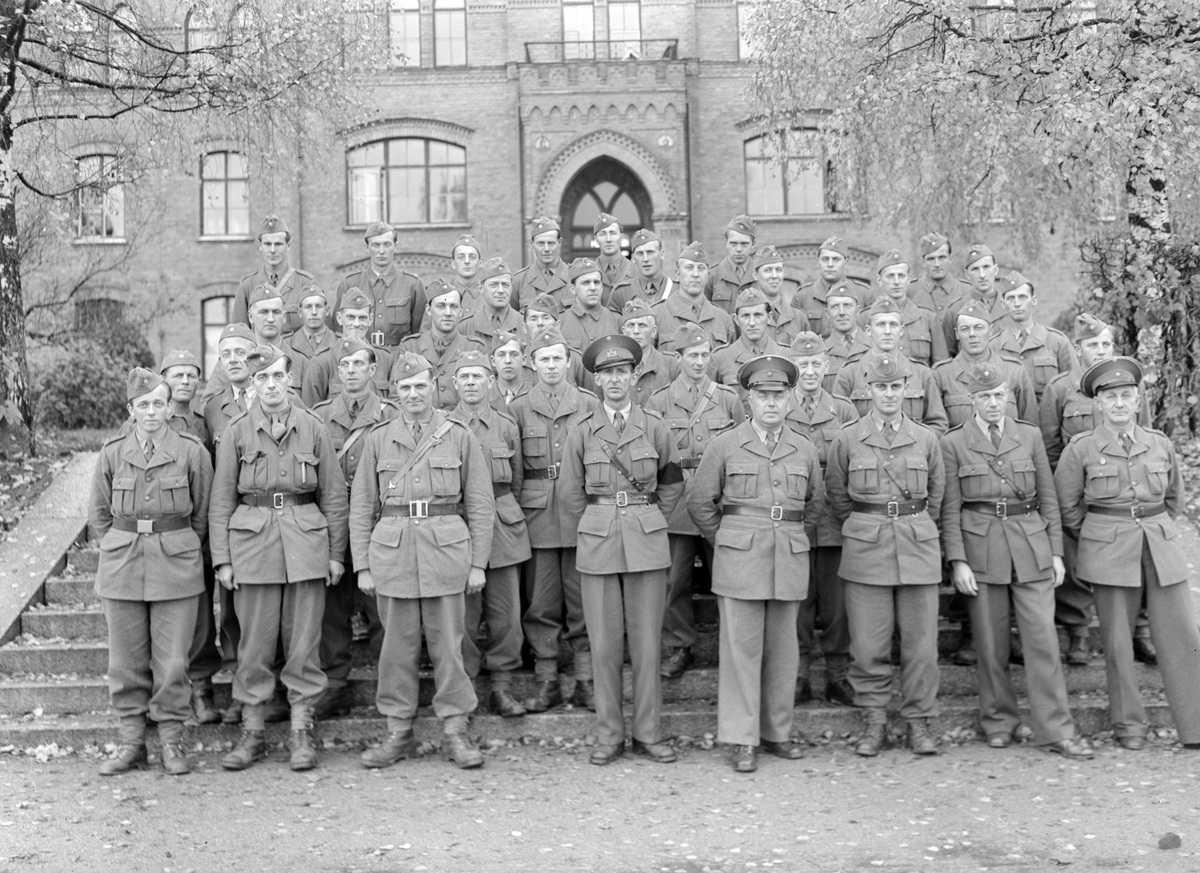 Militärer, Fo 21, Dövstumskolan. Foto den 18 okt 1944.