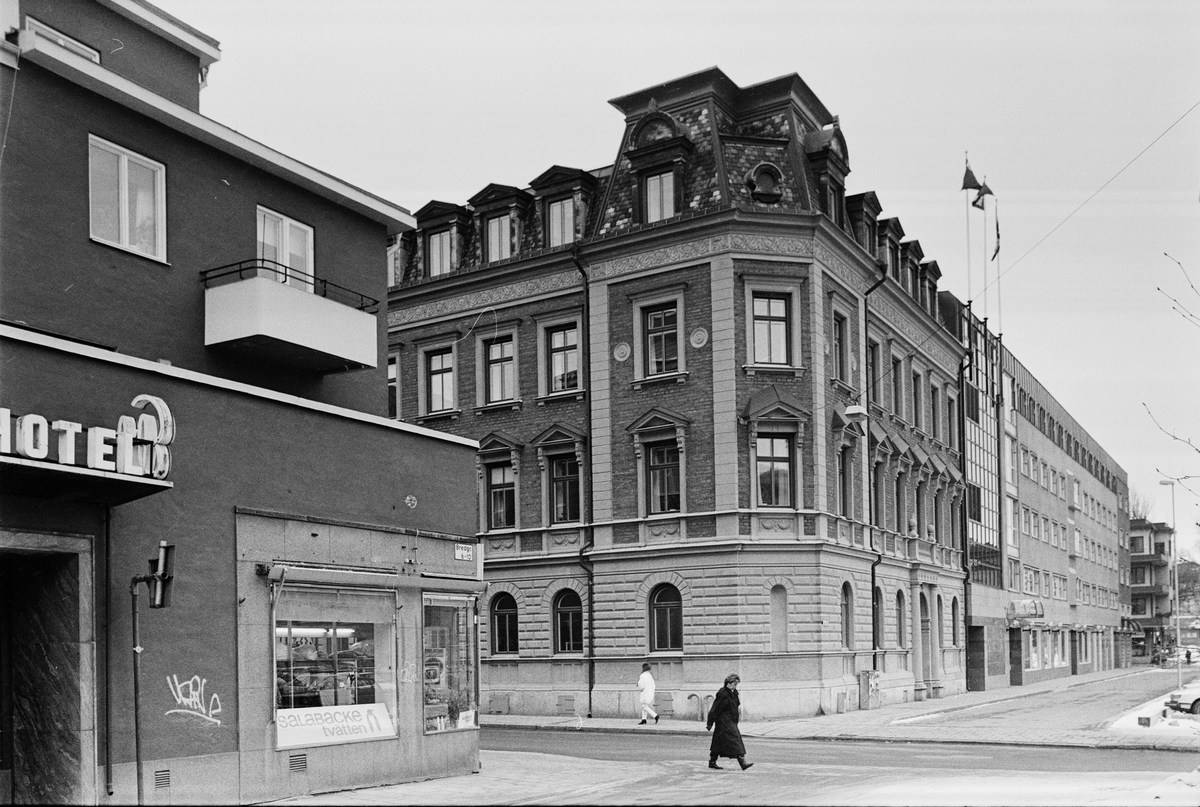 Folkets hus, kvarteret Oxen, Uppsala februari 1988