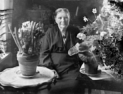Eva Kristina Palmlöf, född Bengtsson på 70-årsdagen.
Född 30 januari 1868 i Visnums sn.
Död 22 juli 1938 i Labacka.