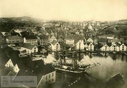 Vågen sett fra Valberget i 1870