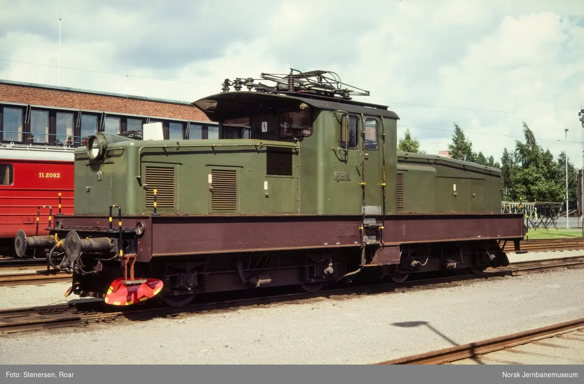 Rjukanbanens elektriske lokomotiv Rj.B. 10 på Grorud Verksted.