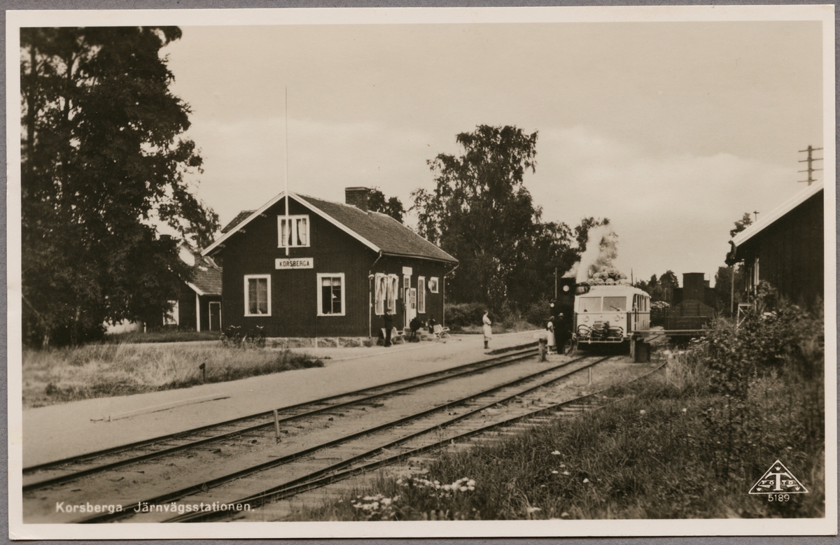 Järnvägsstationen i Korsberga.