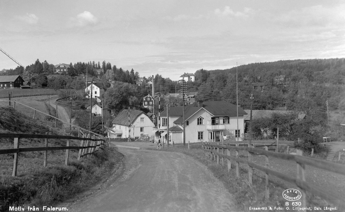 Parti av Falerum 1943. Vid tiden för bilden tillhörde orten fortfarande Småland, överförd till Östergötland 1971.