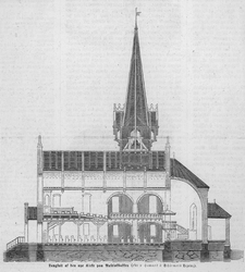 Den påtenkte kirke på Ruseløkkbakken [xylografi]