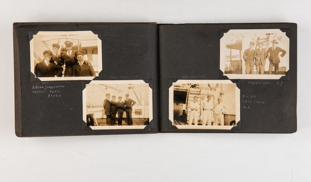 Album med fotografier av motorskipet 'Tungsha' 1924-1926.