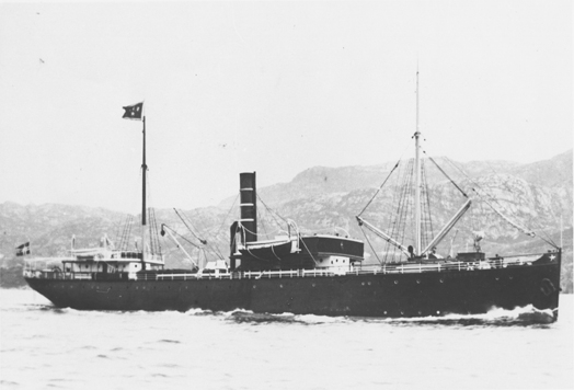 Motivet viser DS JUPITER (bygget 1856) til sjøs. Skipet har vimpel fra BDS og fører postflagg.