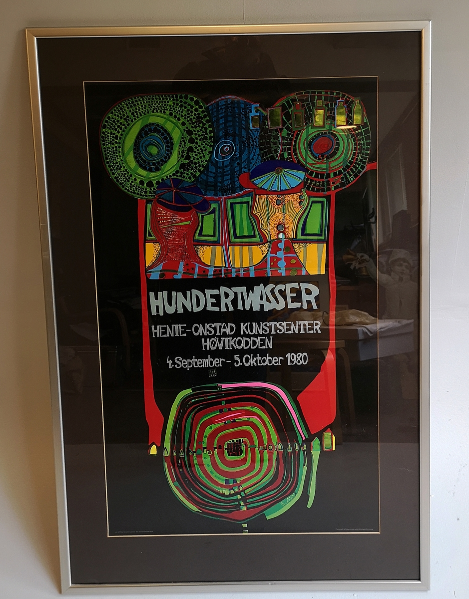 Innråma plakat/Hundertwasser 1980