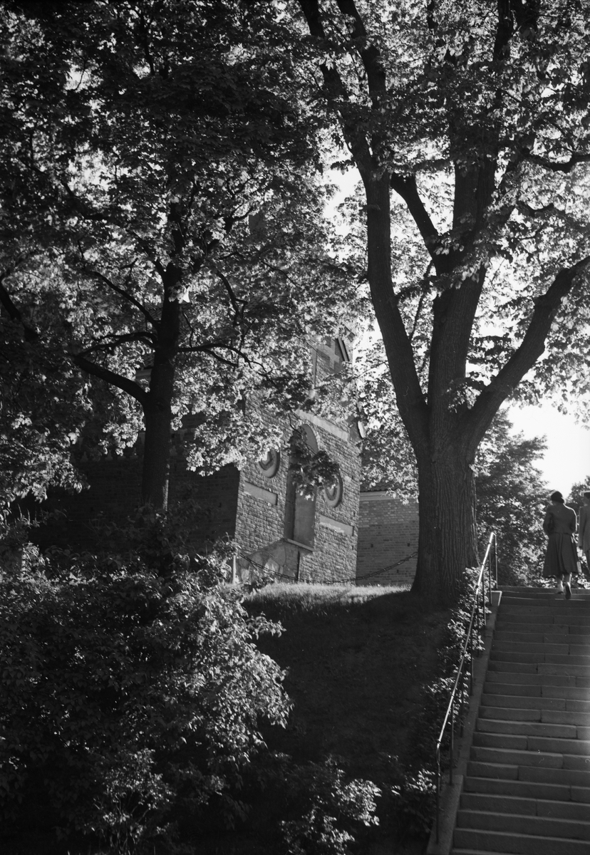 Trappan upp till Helga Trefaldighets kyrka, Uppsala 1950