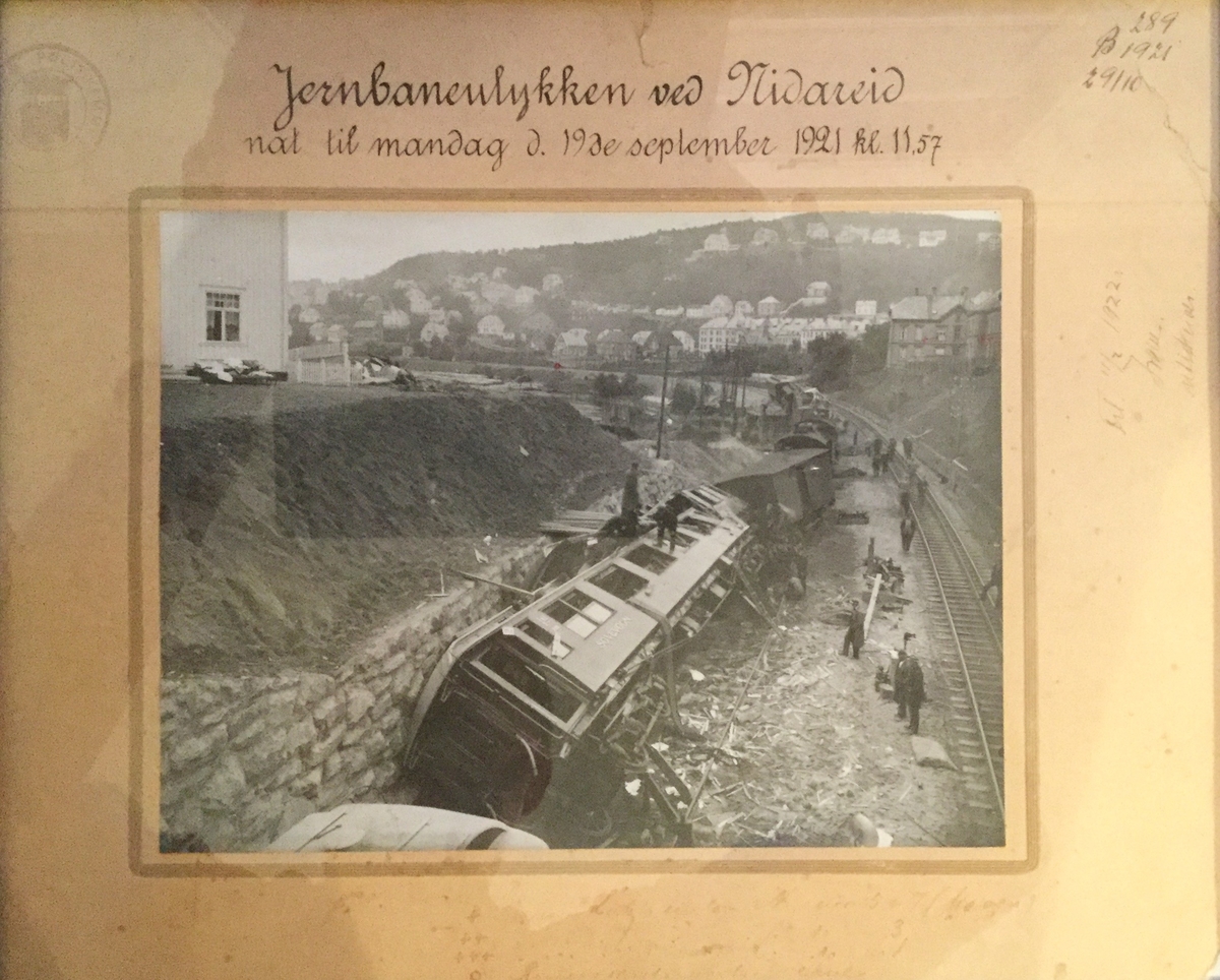 Åstedsfoto fra togulykke
