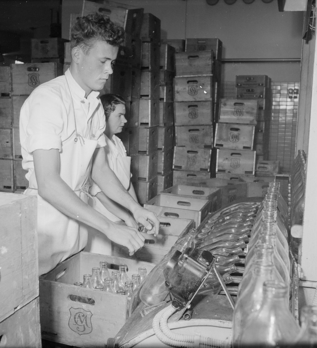 Gävle Mejeri. 9 augusti 1953. Reportage Gefle Dagblad. - Länsmuseet ...