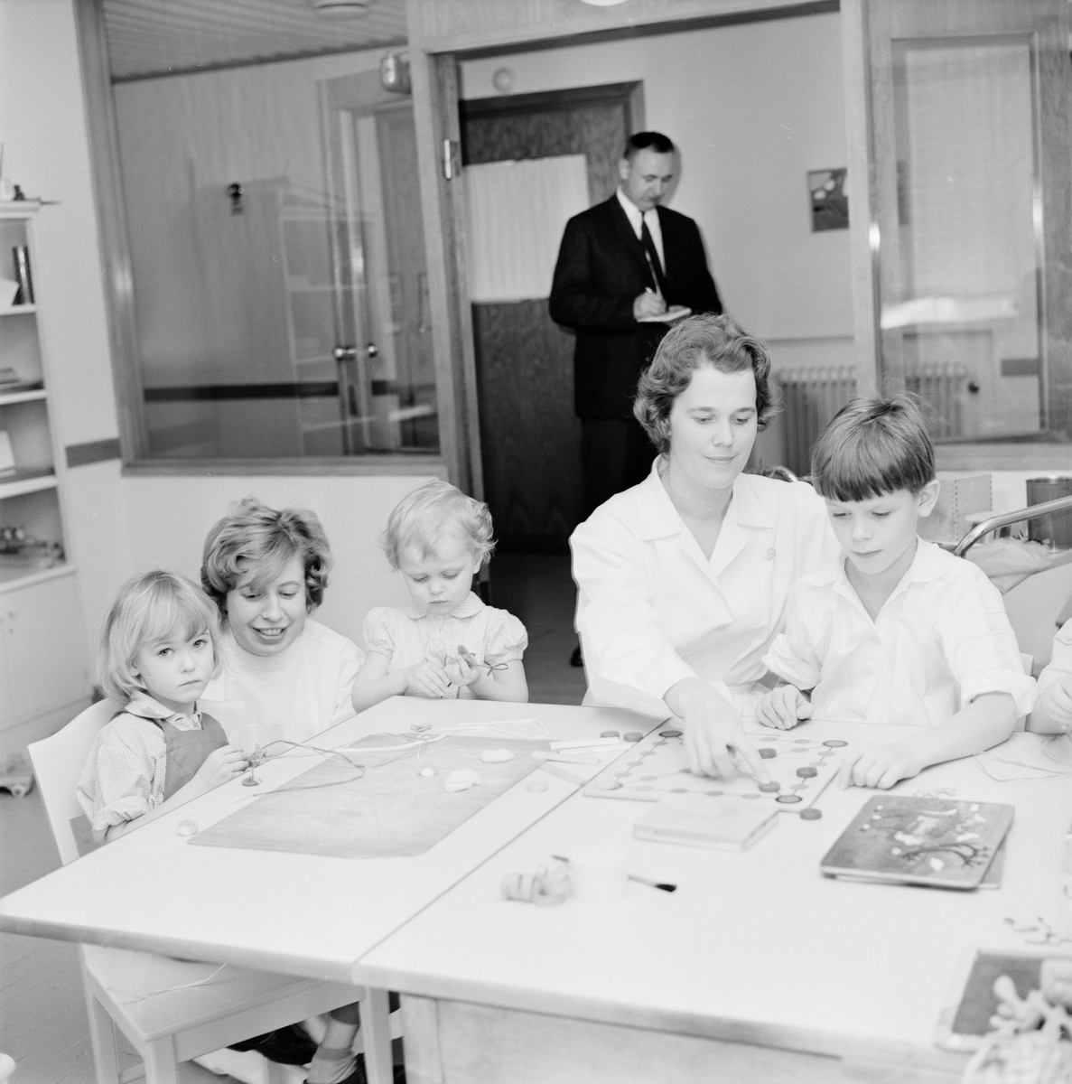 Akademiska sjukhuset, barn, Uppsala, februari 1962